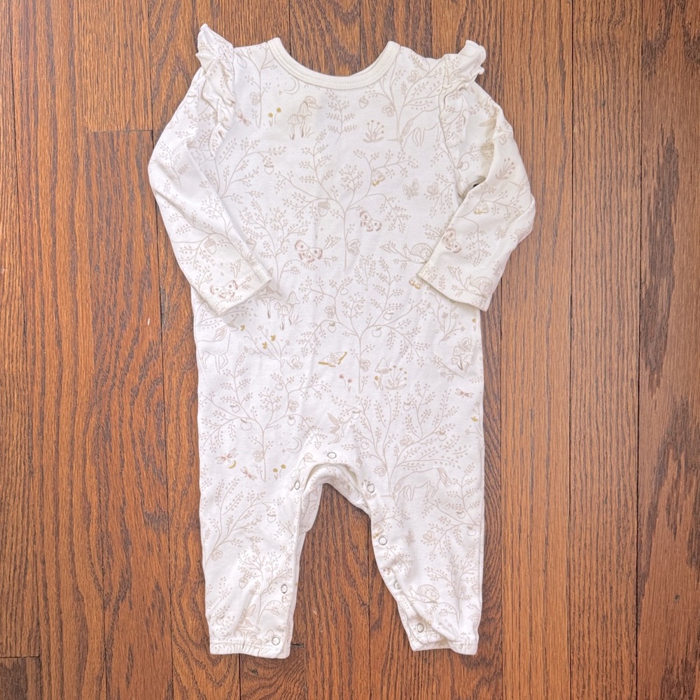 Pehr Ruffle Romper, size 3-6 mos
